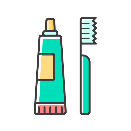 Toothpaste toothbrush Icon