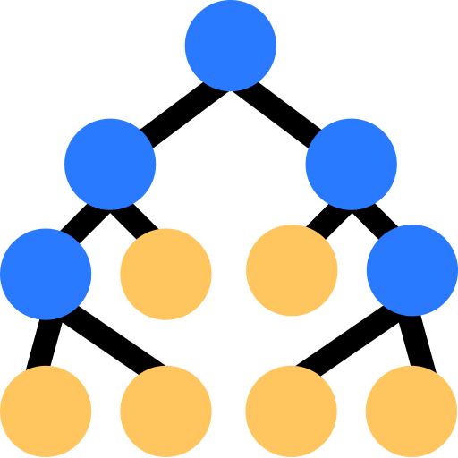 Classification decision tree Icon