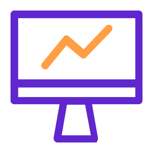 Business Icons_Monitor with Graph Icon