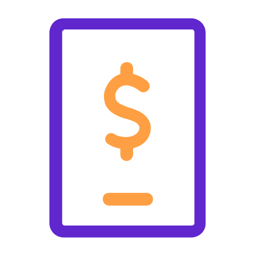 Business Icons_Tablet with Dollar Icon