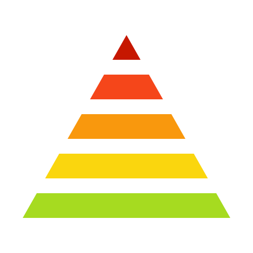 Plane chart triangular funnel chart Icon