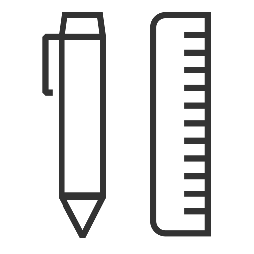 Pen, ruler Icon