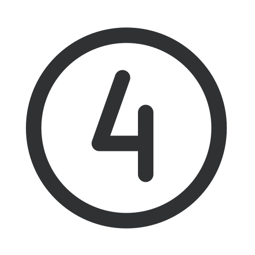NumberCircleFour Icon