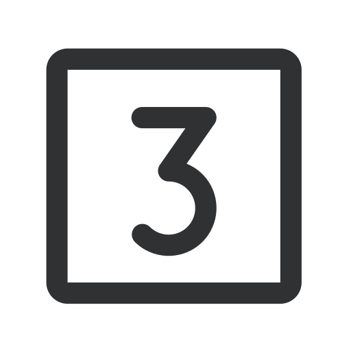 NumberSquareThree Icon