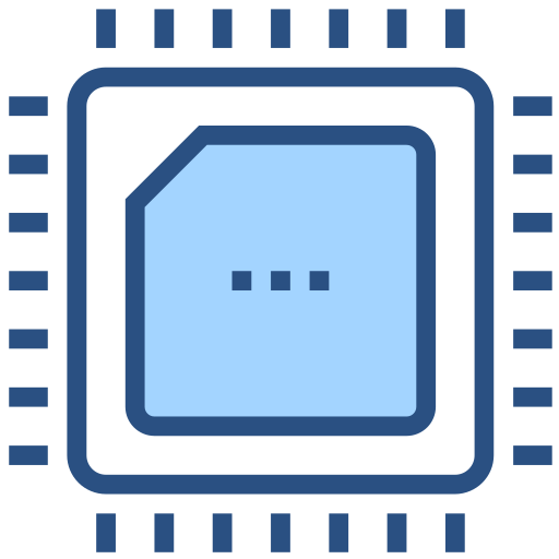 GPU, CPU, processor, video memory, chip Icon
