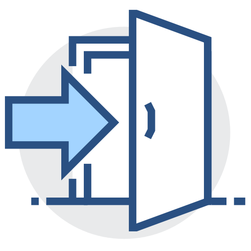 Open, log in, exit, enter Icon