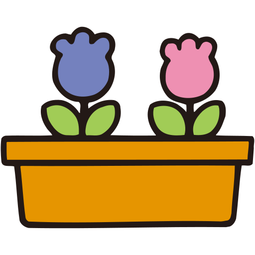 Two flowers in a flowerpot Icon