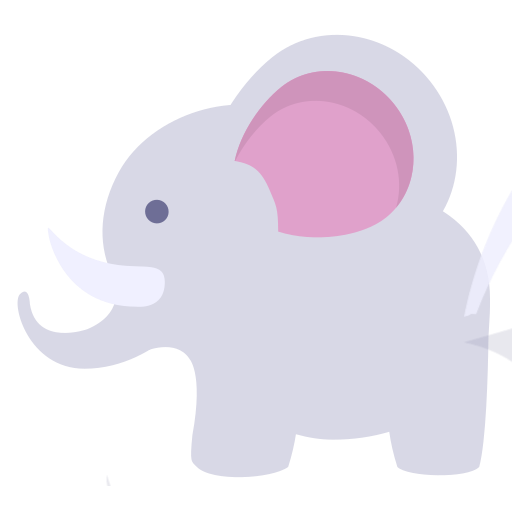 Elephant, cartoon animal Icon
