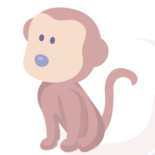 Monkey, cartoon animal Icon