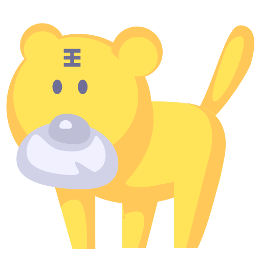 Tiger, cartoon animal Icon