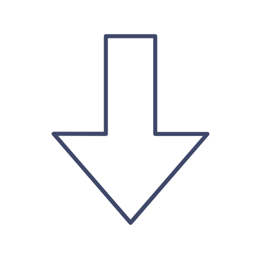 Dot hologram icon - arrow down Icon