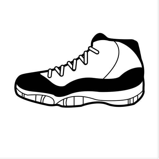 Basketball shoes aj-11 Vector Icons free download in SVG, PNG Format