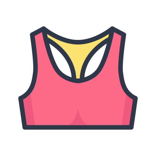 Red bra icon - Free red clothes icons
