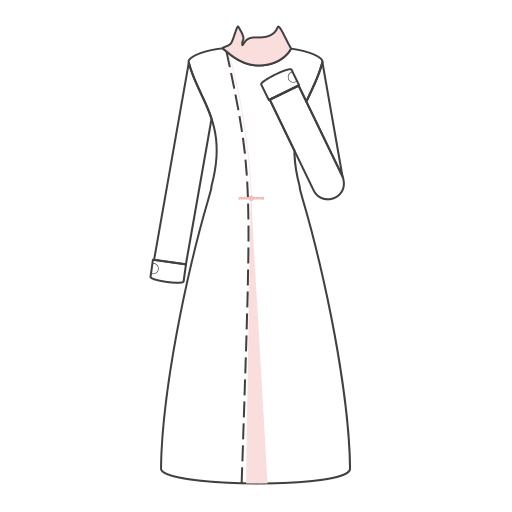 A long silk dress SVG Icon