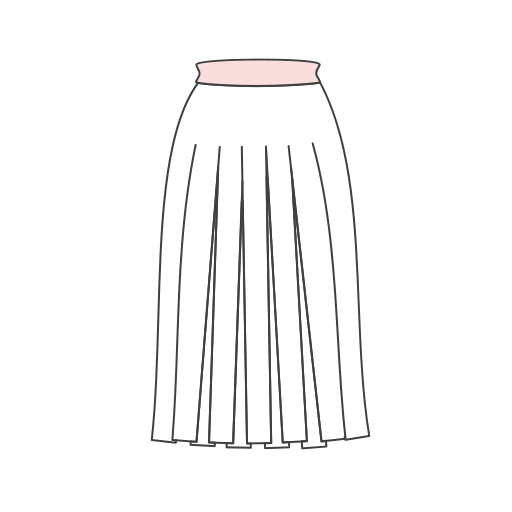 Pleated skirt. SVG Icon