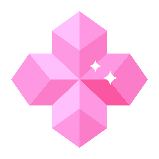 Faceted Cross Diamond crystal Icon