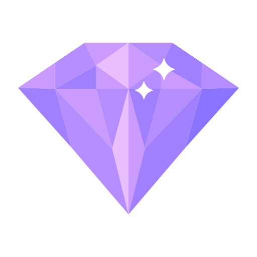 Faceted diamond crystal Icon