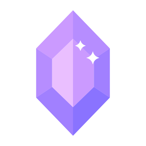 Faceted diamond hexagonal diamond crystal Icon