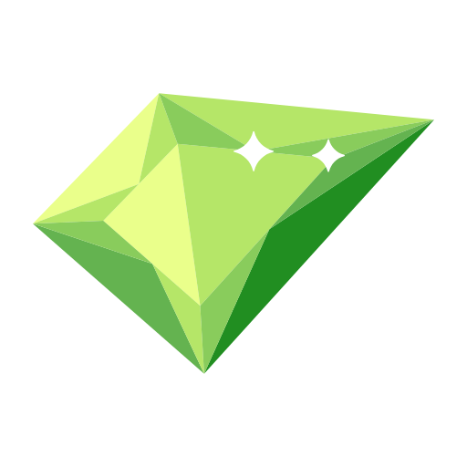 Faceted irregular quadrilateral diamond crystal Icon