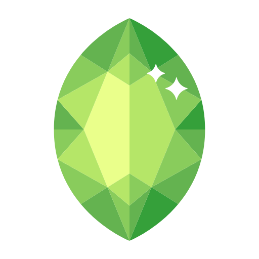 Faceted leaf diamond crystal Icon