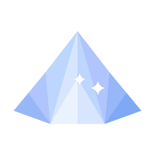 Faceted pyramid diamond crystal Icon