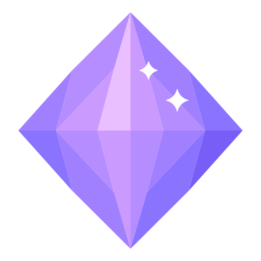 Faceted quadrilateral cone diamond crystal Icon