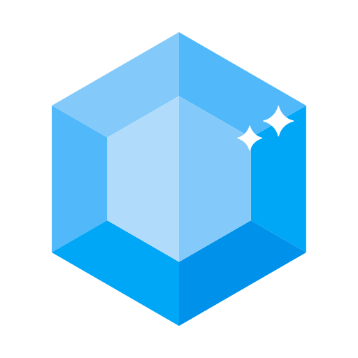 Faceted rhombic regular hexagonal diamond crystal Icon