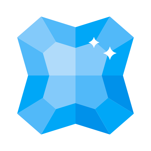 Faceted twelve sided diamond crystal Icon