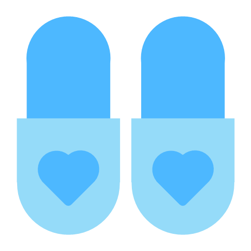 Multicolored surface - slippers Icon