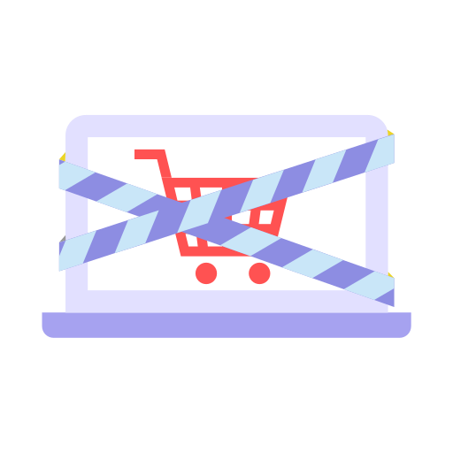 Block shopping cart Icon