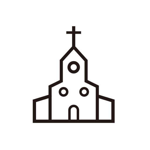 Line drawing Church Icon
