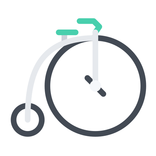 Bicycle - large and small wheels Icon
