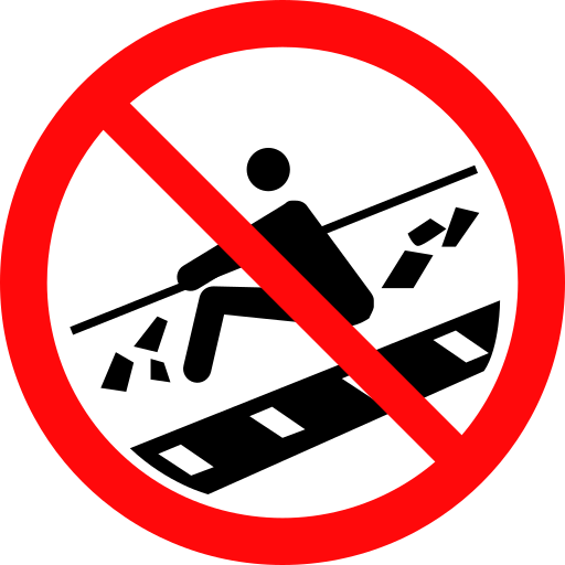 Do not ride on the conveyor belt Icon