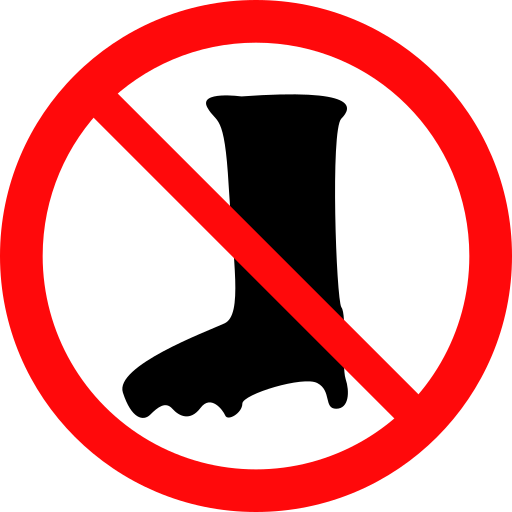 It is forbidden to wear spiked shoes Icon