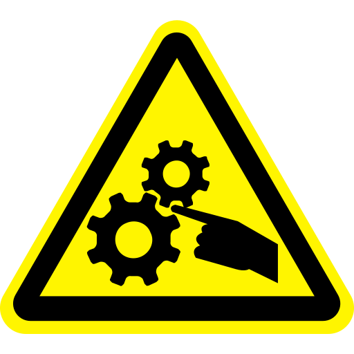 Warning mechanical injury Icon