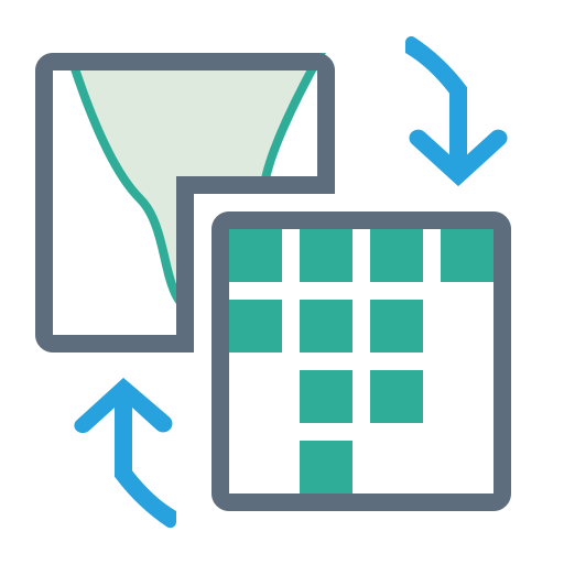 Vector grid conversion Icon