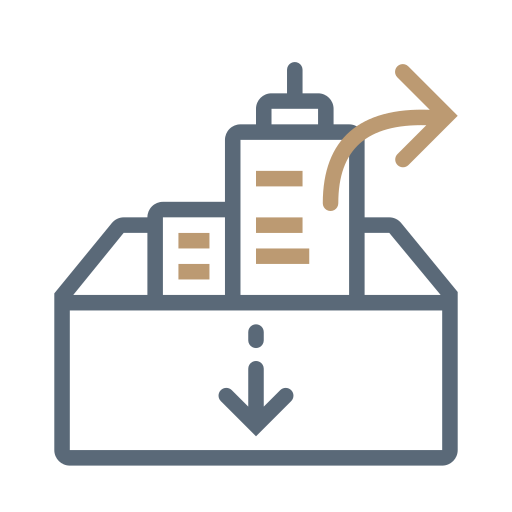 Warehousing and publishing 3D services Icon