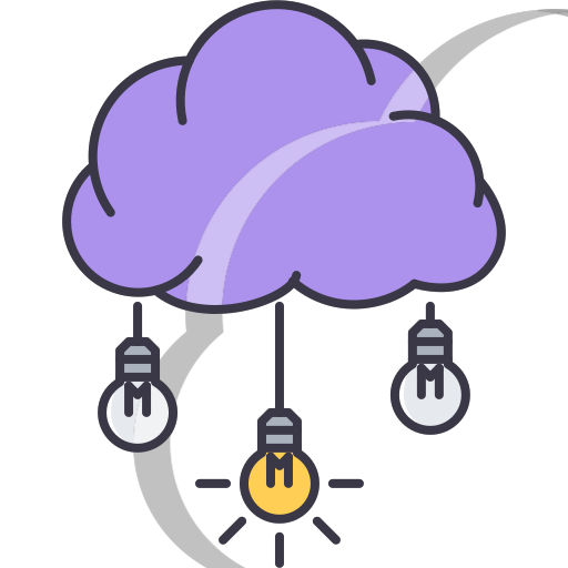 13 air, cloud, brainstorm, storm, bulb, idea, ligh Icon