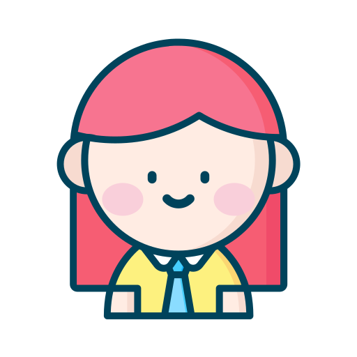 Linear female student Icon
