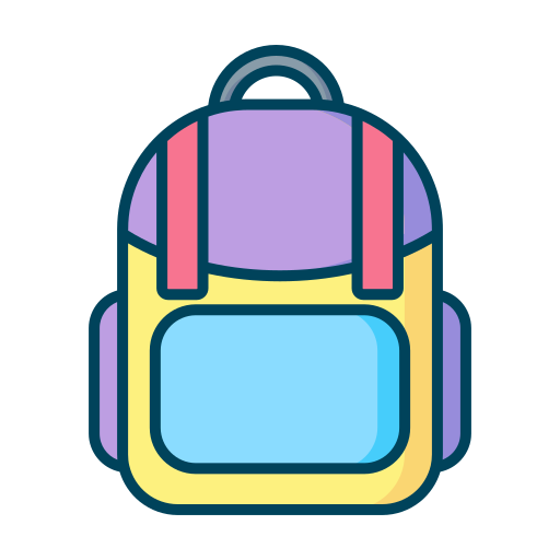 Linear schoolbag Icon