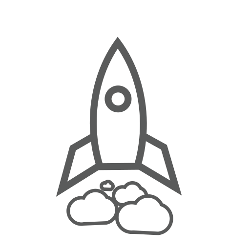 Space rocket cloud Icon
