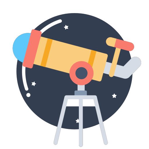 Celestial telescope SVG Icon