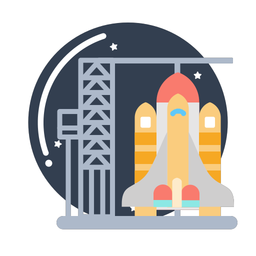 Rocket launching pad SVG Icon
