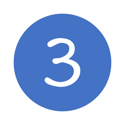 3_ round_ solid_ Number 3_ by_ climei Icon
