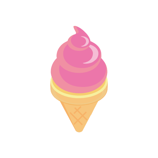 Strawberry Ice Cream Icon
