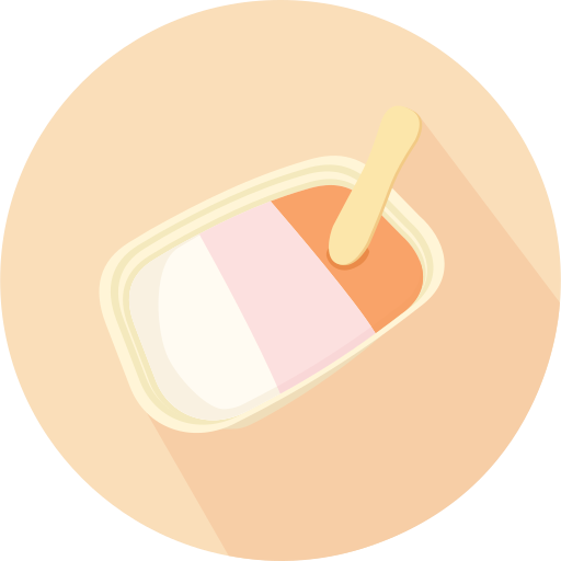 Tricolor ice cream Icon