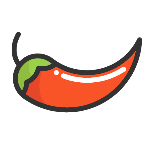 Realistic Red Chilli Pepper Icon Isolated on Transparent