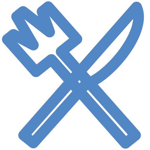 Knife and fork (line) Icon