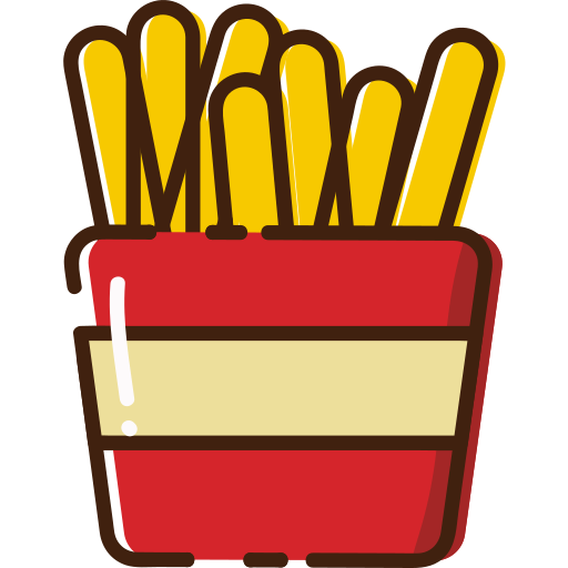 French fries packaging red box template design Vector Image