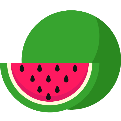 Watermelon, filled, multicolor, exquisite, simple, fresh Icon